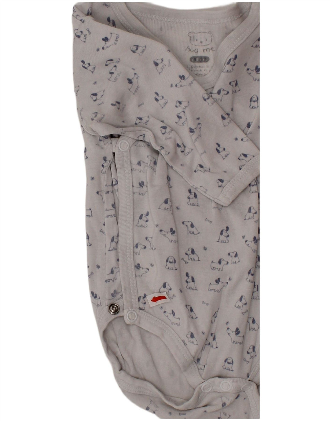 VINTAGE Baby Boys Grafisk Bodysuit 0-3 Måneder Hvid