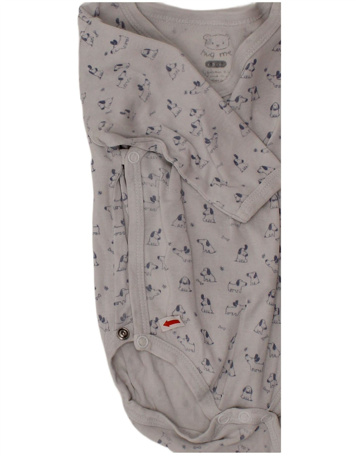 VINTAGE Baby Boys Grafisk Bodysuit 0-3 Måneder Hvid