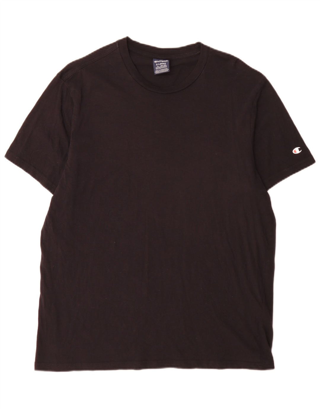 Champion Herre T-Shirt Top XL Sort Bomuld