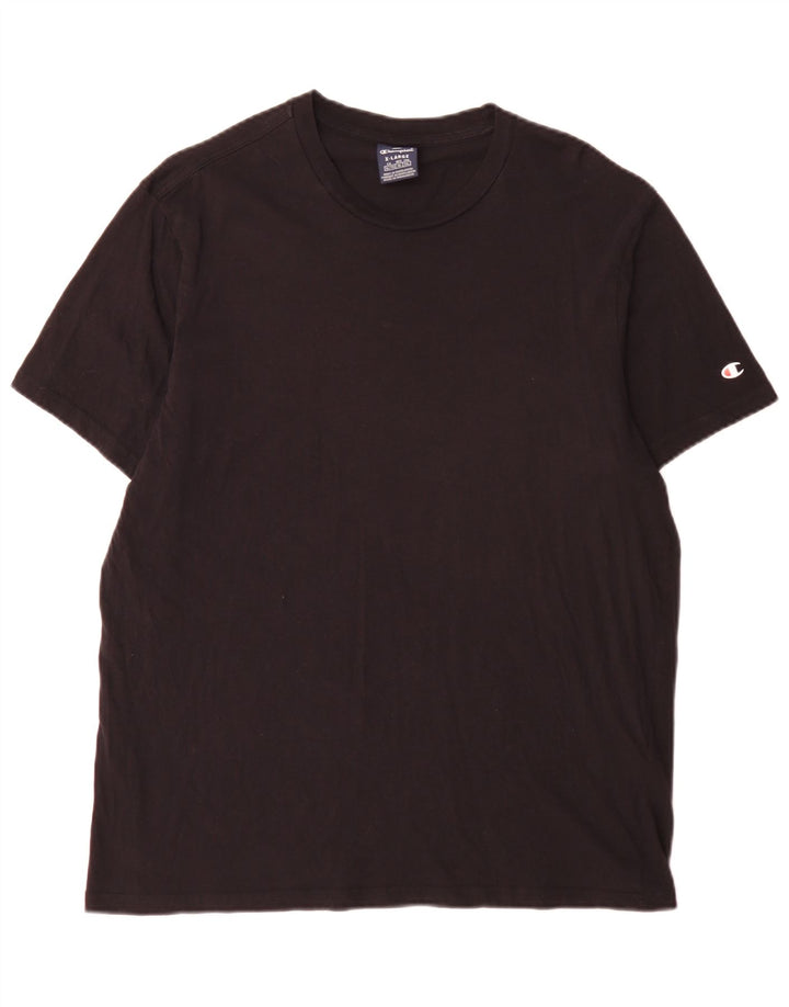 Champion Herre T-Shirt Top XL Sort Bomuld