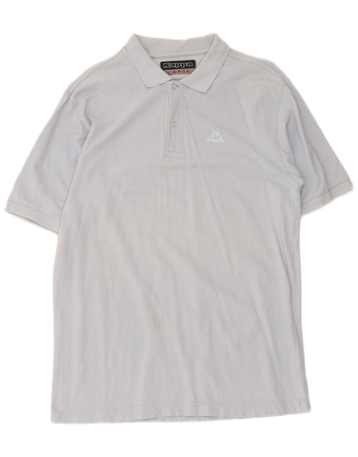 Kappa Herre Regular Fit Polo Shirt Stor Blå Bomuld