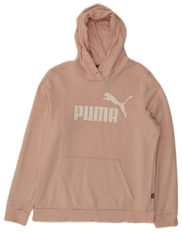 Puma grafisk hættetrøje til kvinder UK 18 XL Pink Bomuld