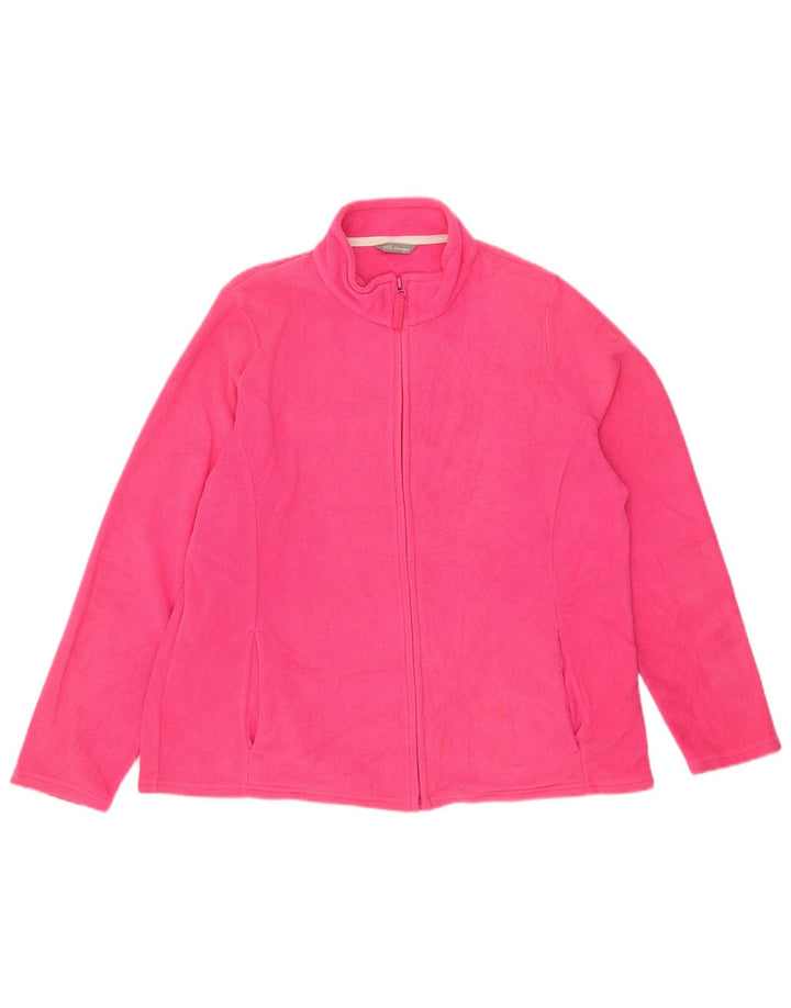Marks & Spencer Fleecejakke til kvinder UK 20 2XL Pink Polyester