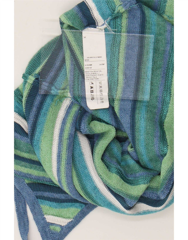 Benetton Dame Cami Top UK 10 Lille flerfarvet stribet viskose