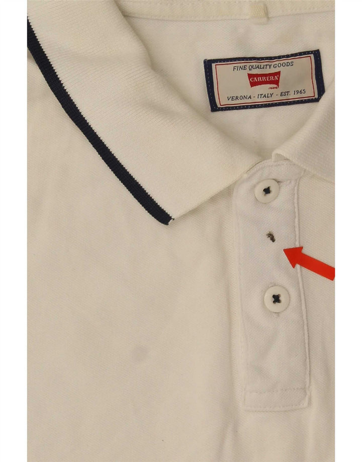 Carrera Herre Regular Fit Polo Shirt XL Hvidstribet