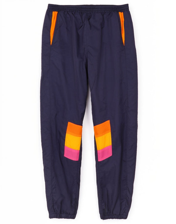 Vintage træningsdragt til mænd Joggers Large Navy Blue Colourblock