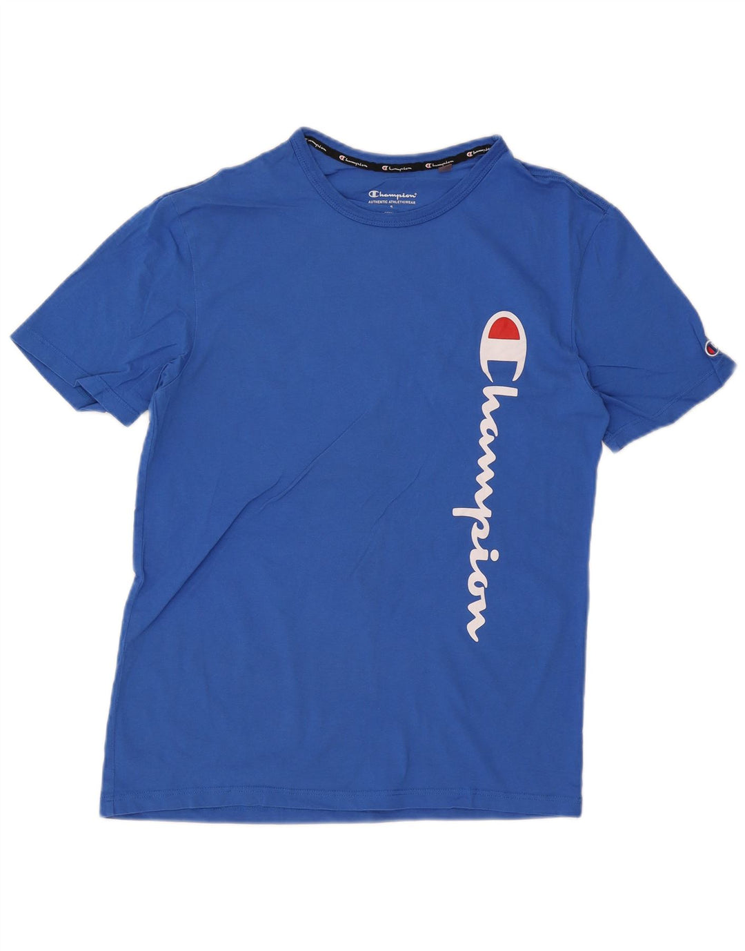 Champion Herre grafisk T-shirt top lille blå bomuld