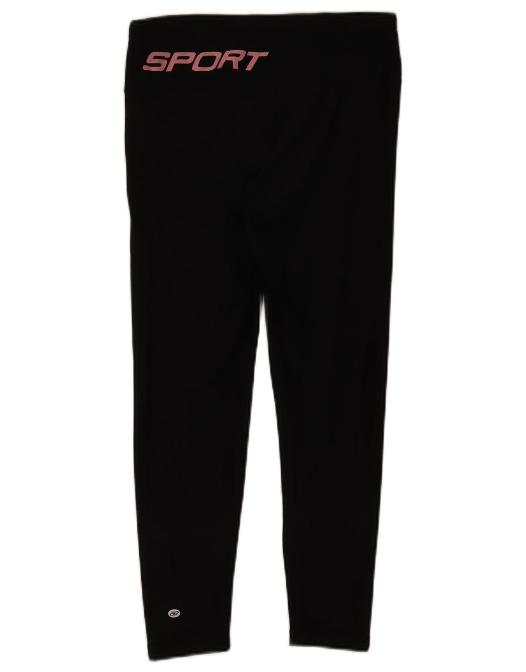 Dkny Womens Crop Graphic Leggings UK 12 Medium Black Bomuld