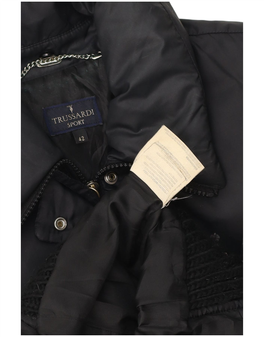 Trussardi Polstret Damejakke IT 42 Medium Sort Polyamid