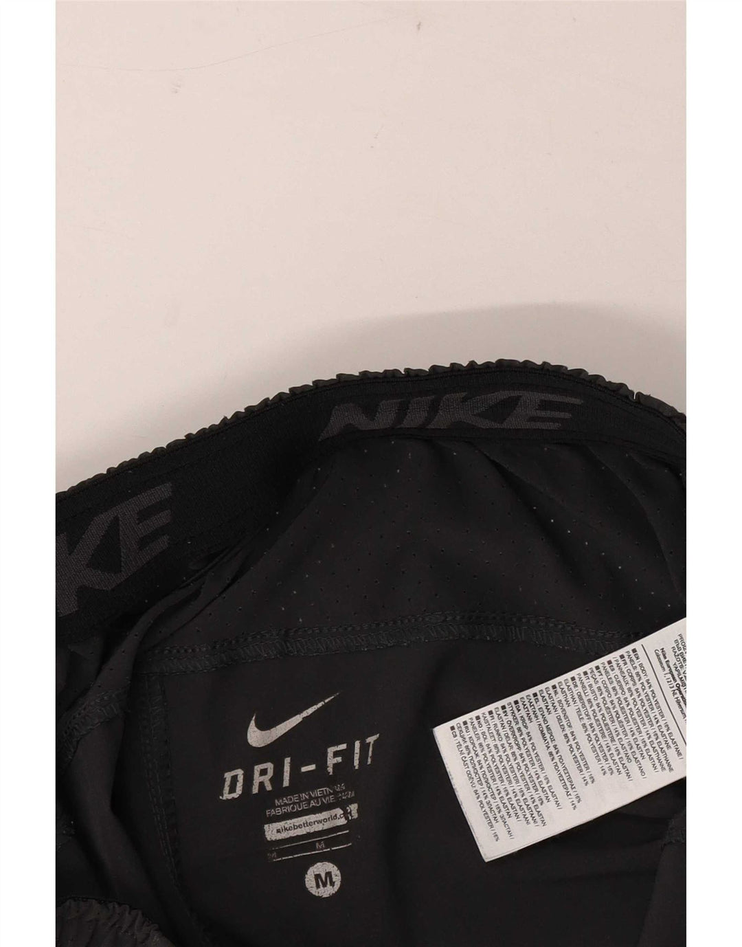 Nike Herre Dri Fit grafiske sportsshorts mellemgrå polyester