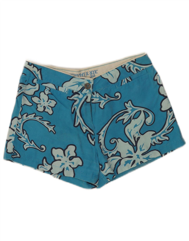 Murphy & Nye svømmeshorts til kvinder W29 Mellemblå blomsterbomuld
