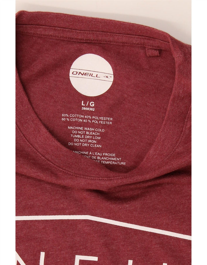 O'NEILL Mens Graphic T-Shirt Top Large Red Cotton Vintage O'Neill and Second-Hand O'Neill from Messina Hembry 