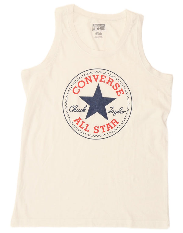 Converse Boys Grafisk Vest Top 13-14 år XL Hvid