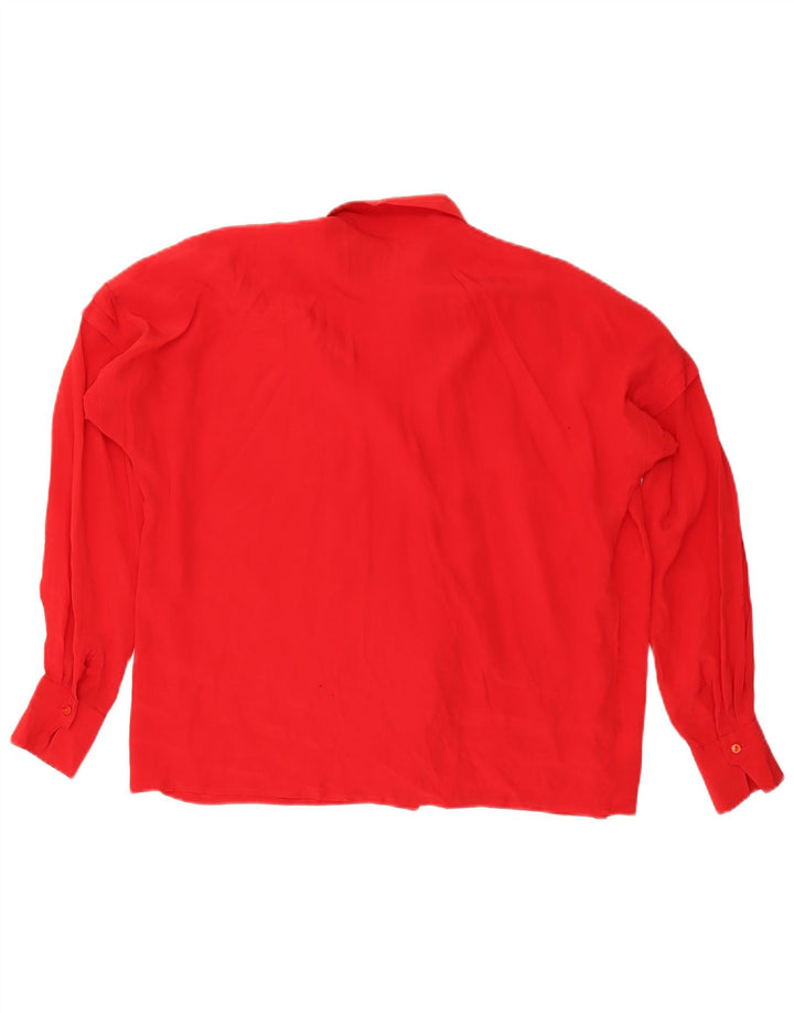 Vintage dameskjorte bluse IT 46 Large Red