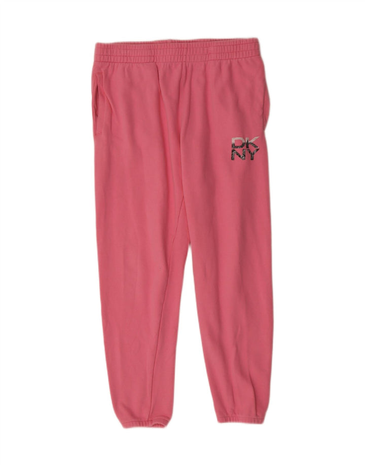 DKNY Womens Tracksuit Trousers Joggers UK 14 Large  Pink Vintage Dkny and Second-Hand Dkny from Messina Hembry 