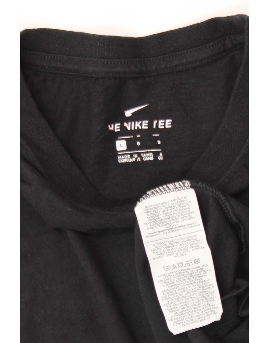 Nike T-shirt top til mænd, stor sort bomuld