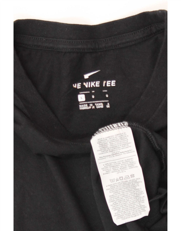 Nike T-shirt top til mænd, stor sort bomuld