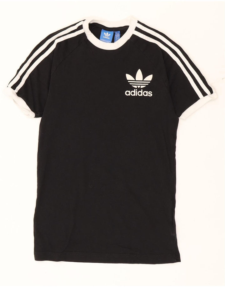 Adidas Herre T-Shirt Top XS Sort Bomuld