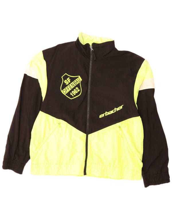 ERBACHER Grafisk regnjakke til mænd UK 40 Large Black Colourblock Polyamid