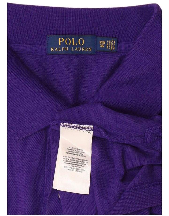 POLO RALPH LAUREN Herre poloskjorte 3XL Lilla Bomuld
