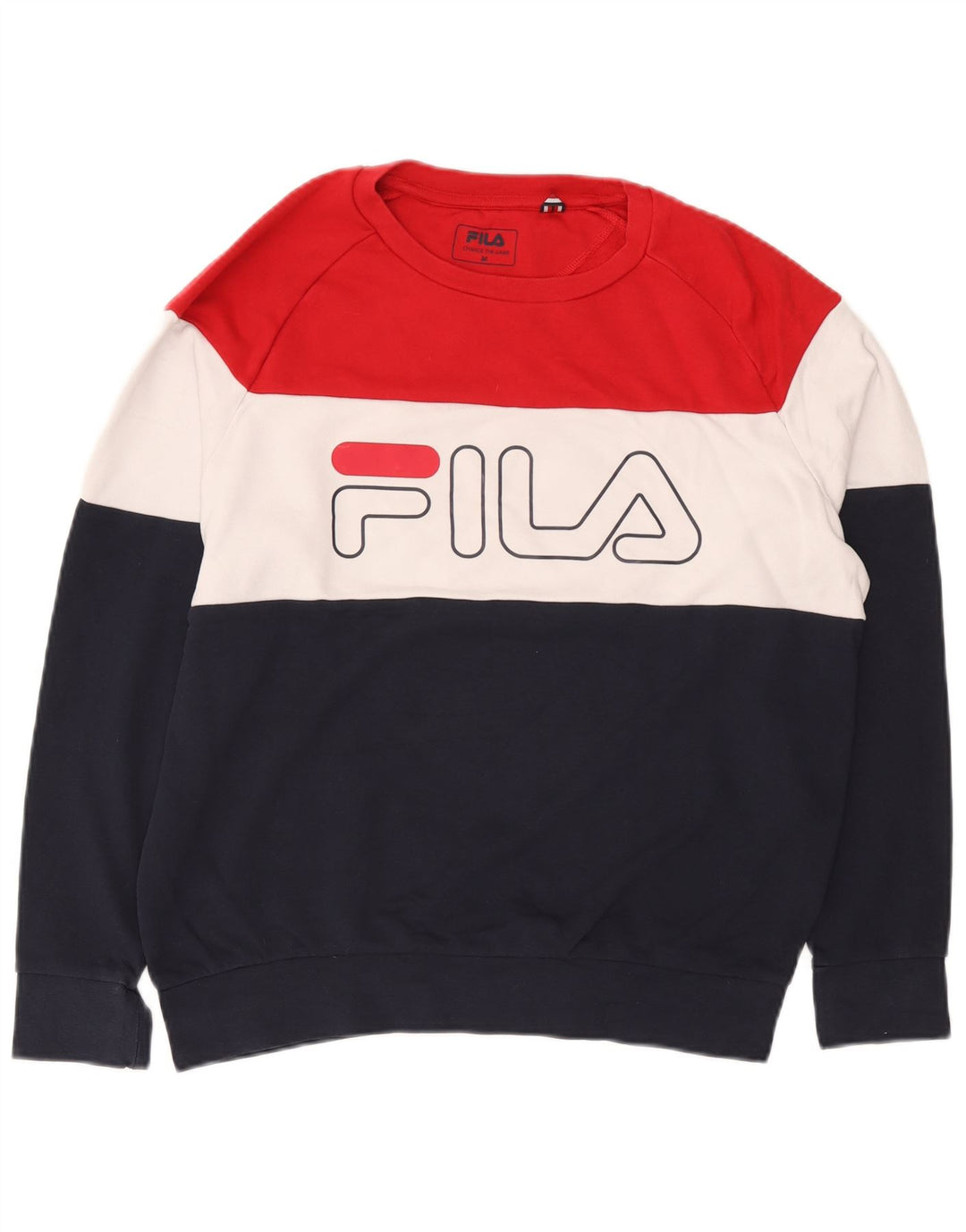 Fila Herre grafisk sweatshirt Jumper UK 14 Medium Flerfarvet Colourblock