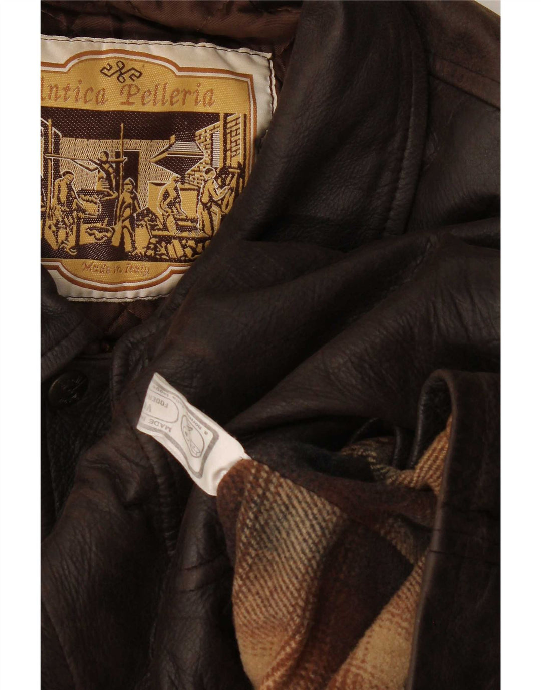 Vintage herre læderjakke UK 42 XL Brun