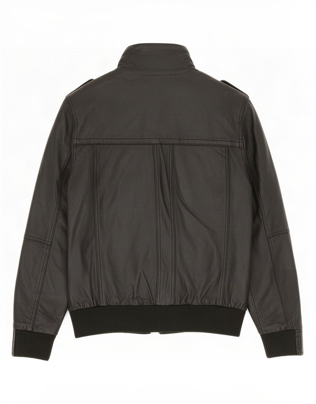Bænk Herre Military Læderjakke UK 38 Medium Sort