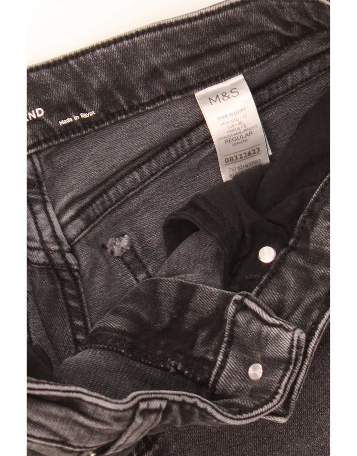 Marks & Spencer Dame-tilspidsede jeans UK 12 Medium W30 L30 Grå Bomuld