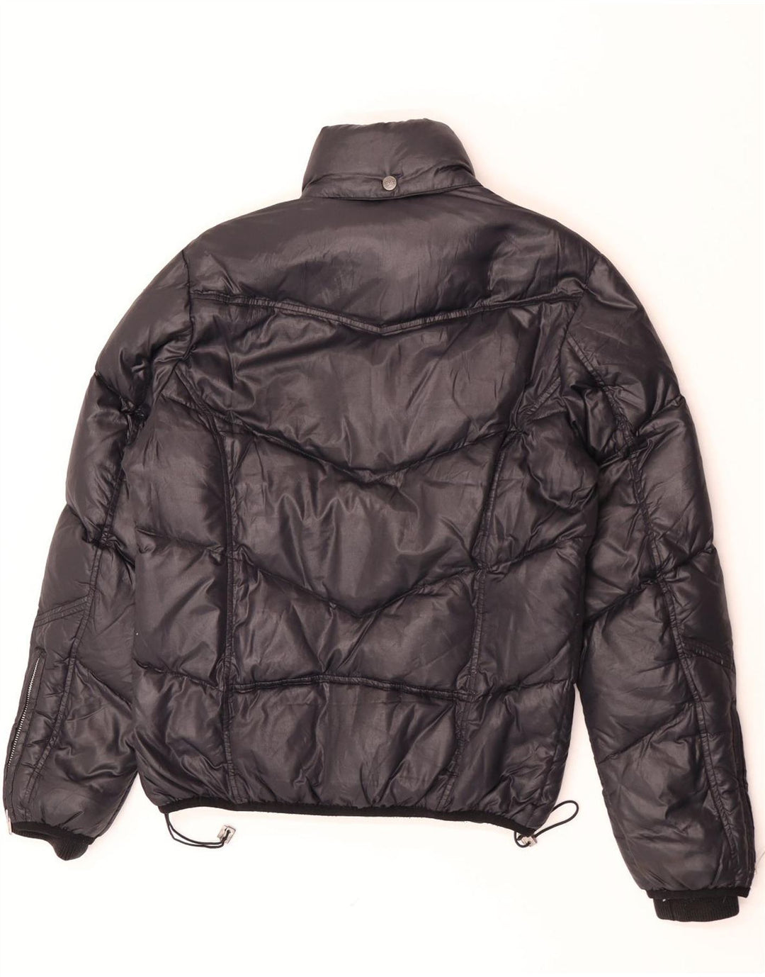 Diesel Dame Hætte Polstret Jakke UK 16 Large Sort