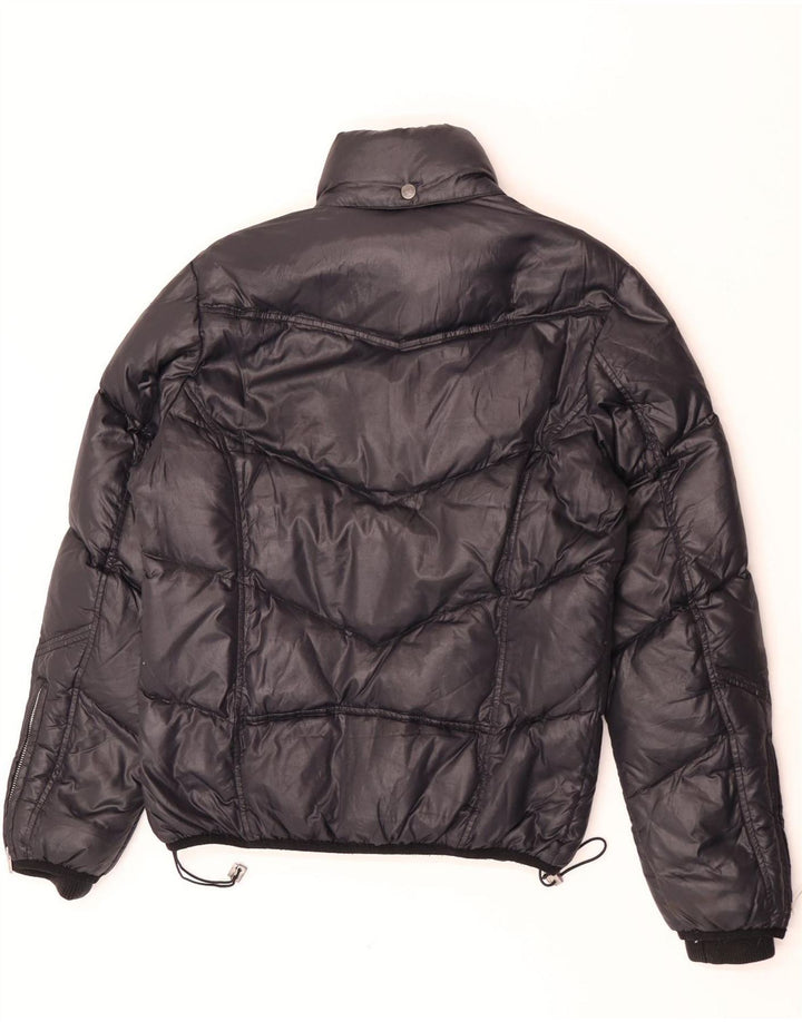 Diesel Dame Hætte Polstret Jakke UK 16 Large Sort