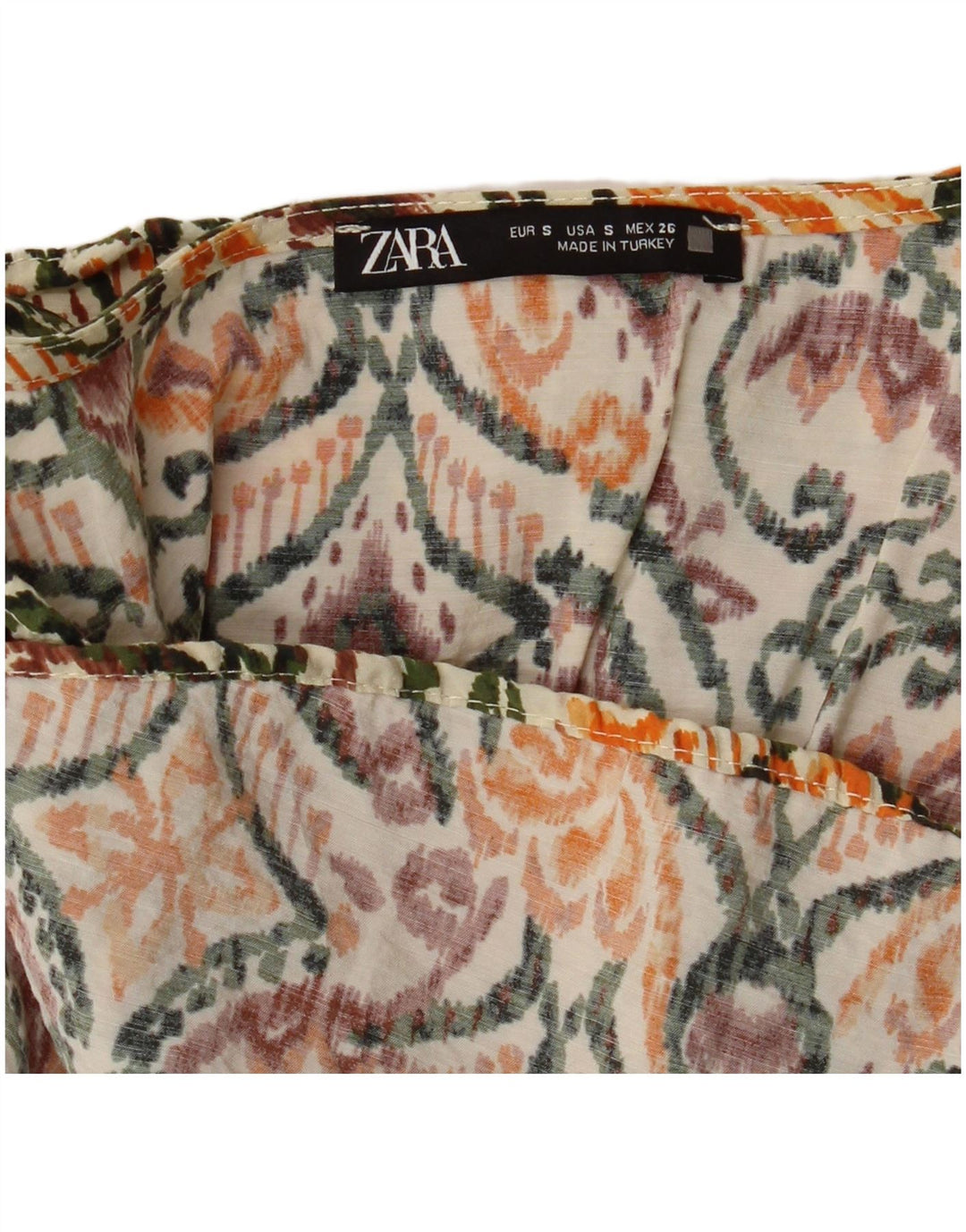 Zara Kvinders Tiered Dress UK 8 Small Multicolored Floral