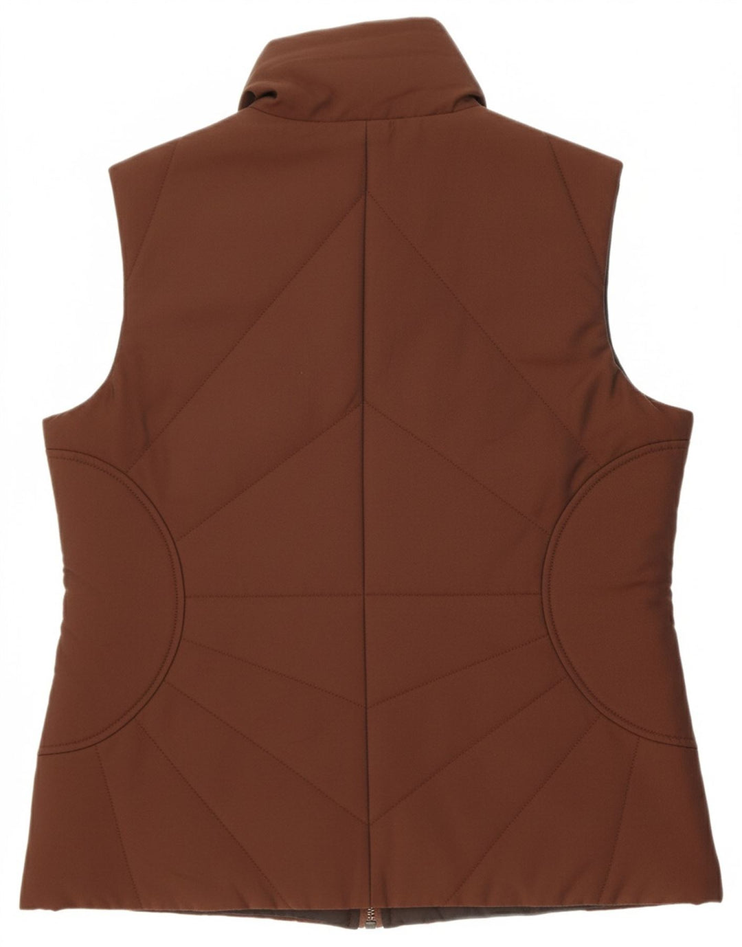 KRIZIA JEANS Womens Padded Gilet IT 46 Large Brown Polyester