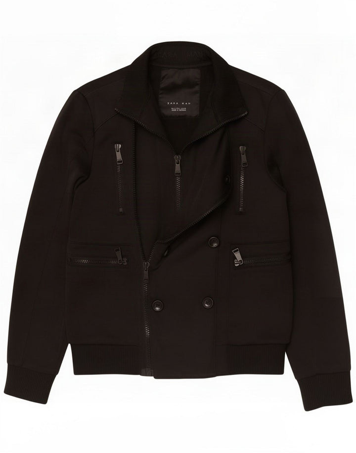Zara Bomberjakke til mænd UK 40 Large Black Polyester