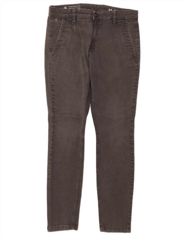 G-Star Slim Jeans til mænd W33 L30 Grå geometrisk bomuld
