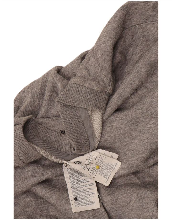Reebok Dame Oversized Sweatshirt Jumper UK 8/10 Small Grey Bomuld