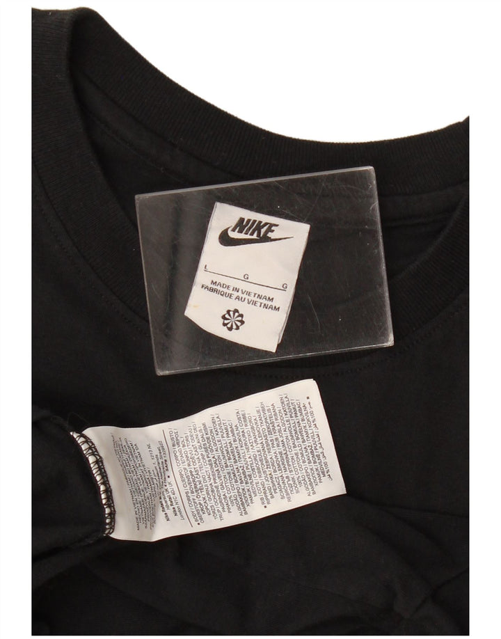 Nike grafisk T-shirt top til mænd, stor sort farveblok bomuld