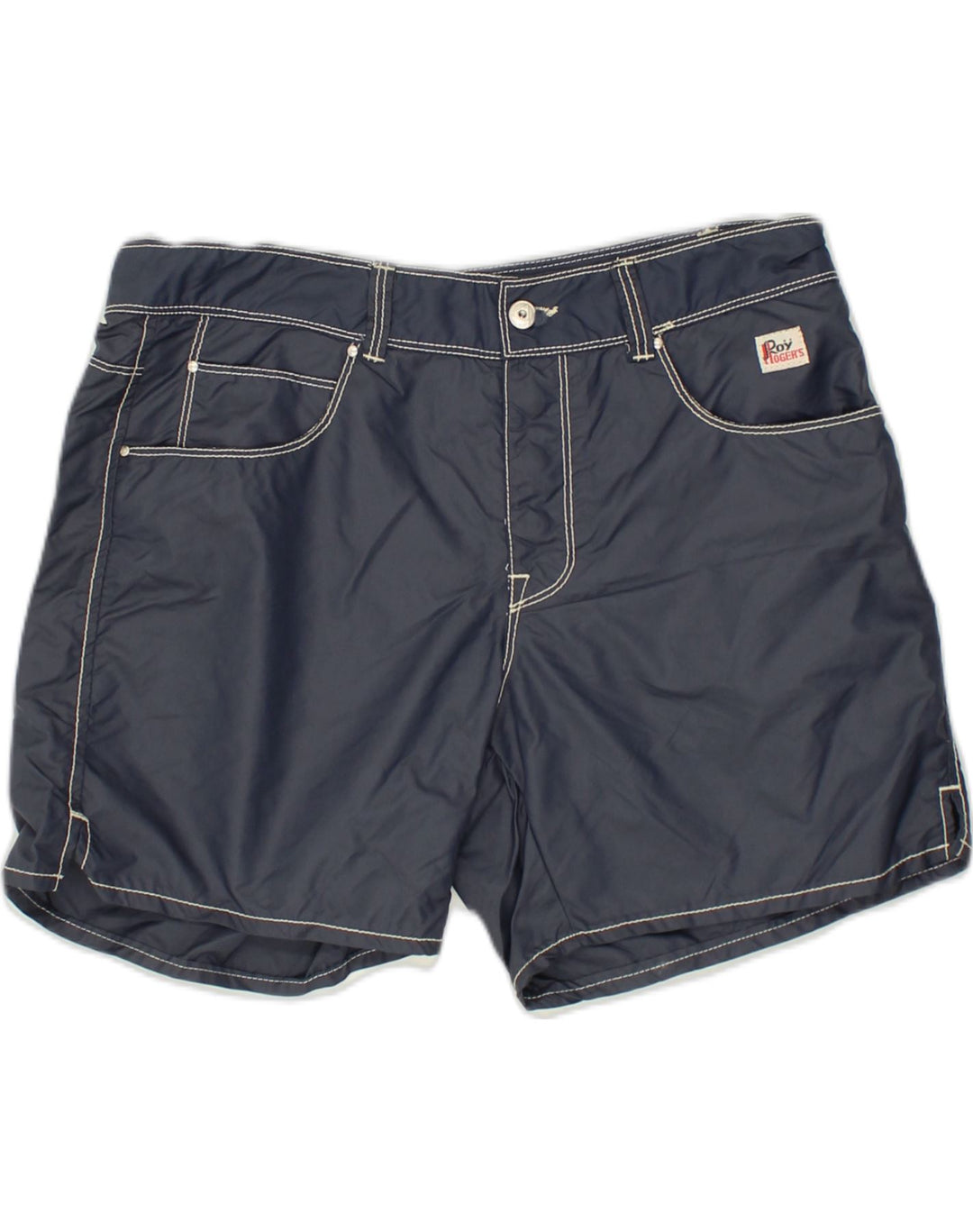 HOGER'S Womens Casual Shorts W36 XL  Navy Blue Polyester | Vintage Hoger's | Thrift | Second-Hand Hoger's | Used Clothing | Messina Hembry 