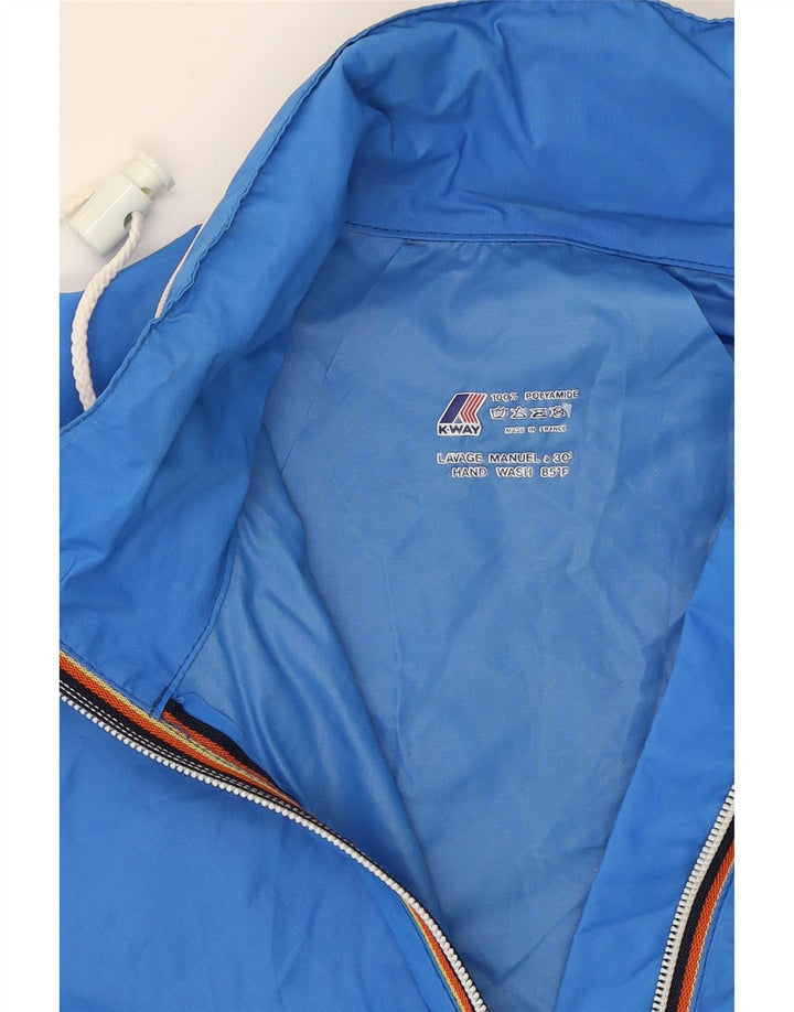 K-WAY Womens Rain Jacket UK 10 Small Blue Polyamide Vintage K-Way and Second-Hand K-Way from Messina Hembry 