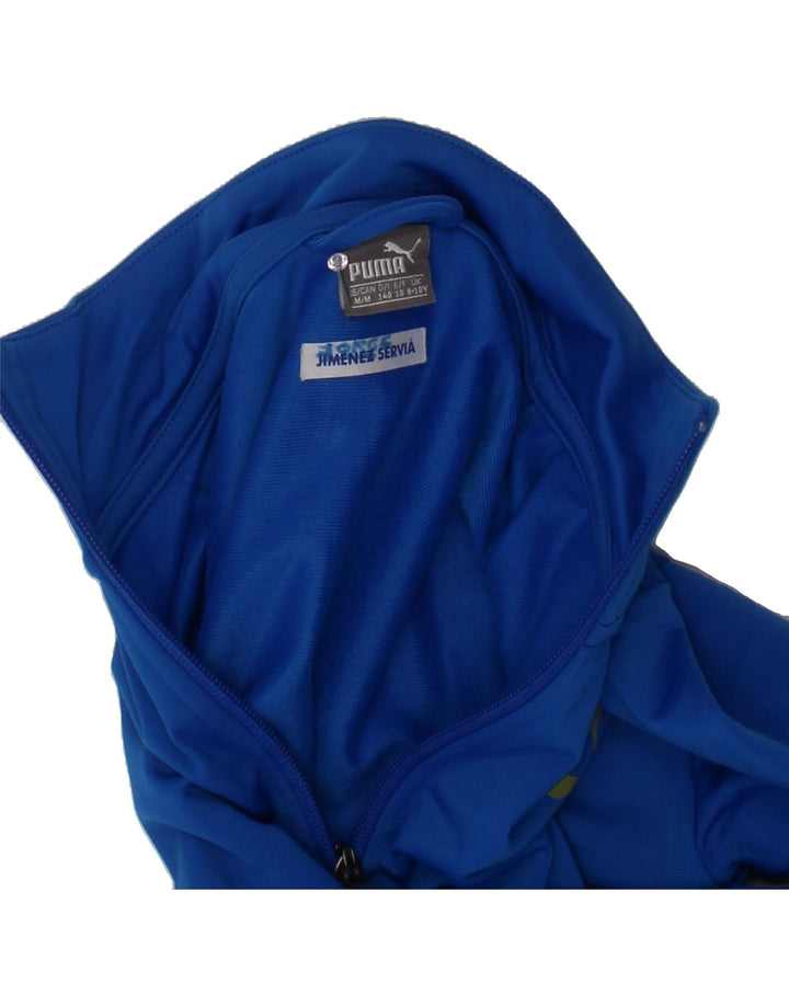 PUMA Boys Graphic Tracksuit Top Jacket 9-10 Years Medium  Blue Polyester Vintage Puma and Second-Hand Puma from Messina Hembry 