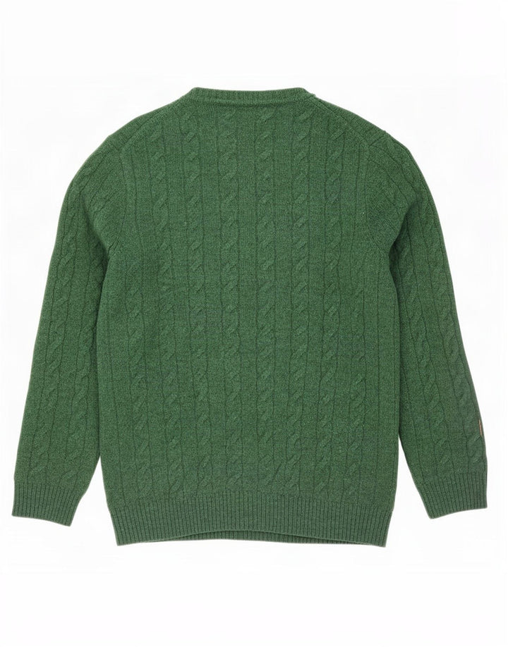 Gant Herre Boat Neck Jumper Sweater Stor grøn lammeuld