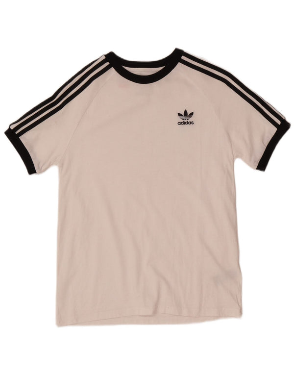 Adidas Boys T-Shirt Top 13-14 år Hvid Bomuld