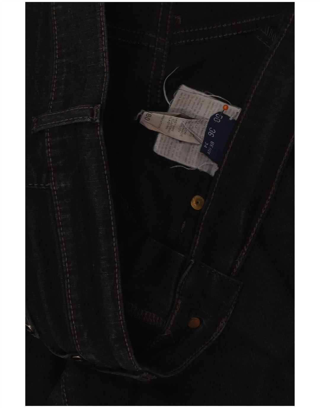 TRUSSARDI Straight jeans til mænd W34 L32 Marineblå bomuld