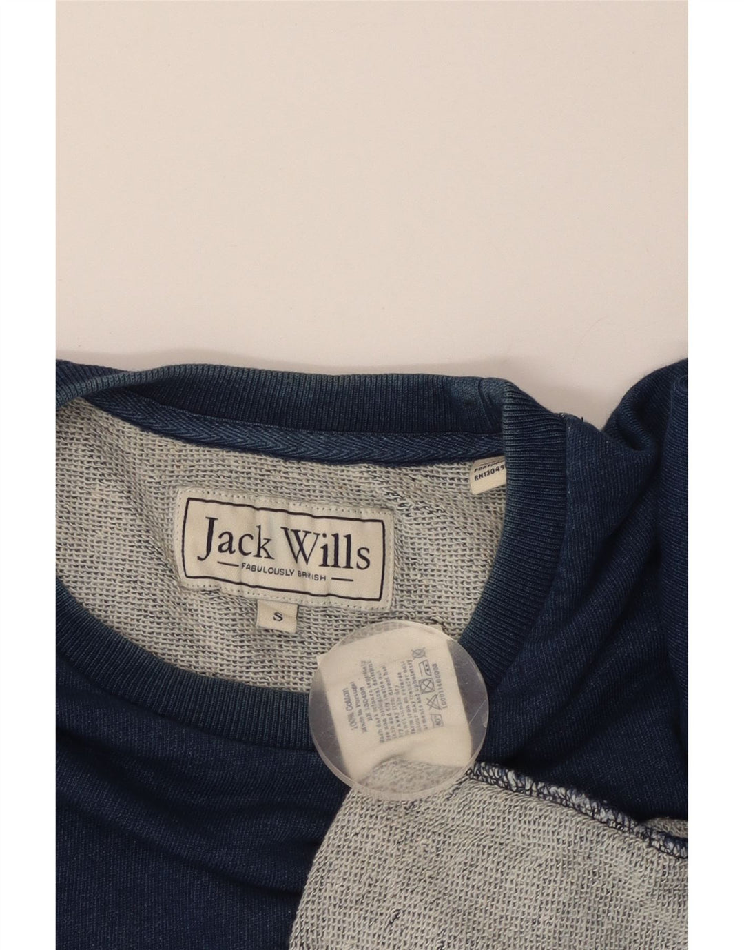JACK WILLS Herre Sweatshirt Jumper Lille Blå Bomuld