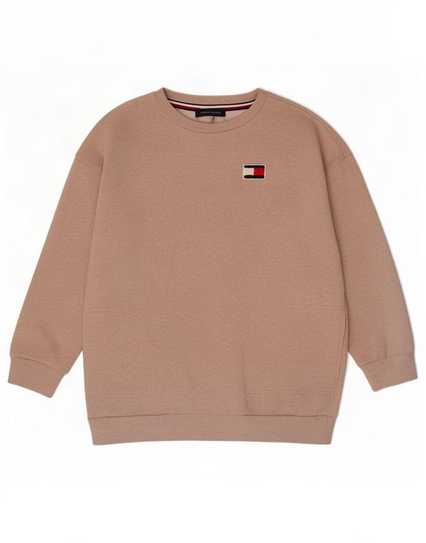 Tommy Hilfiger Dame Sweatshirt Jumper UK 18 XL Beige Bomuld