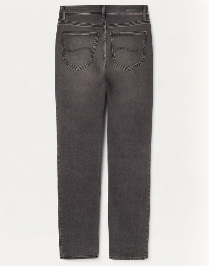 Lee Dame Carol Straight Jeans W27 L27 Grå Bomuld