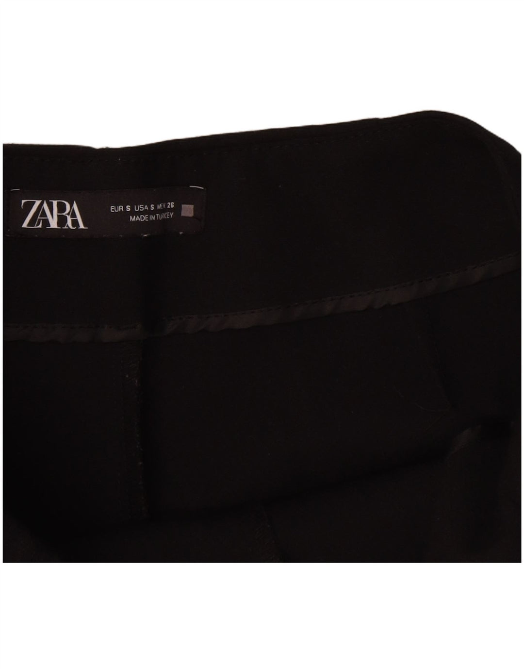 Zara Casual Shorts til kvinder Small W26 sort polyester