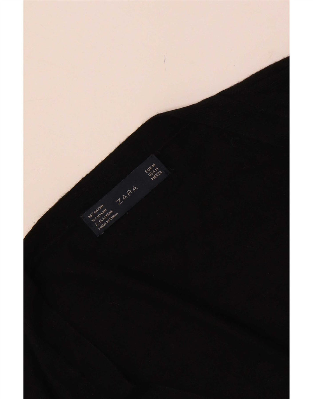 Zara Dame Cardigan Sweater UK 12 Medium Black Rayon