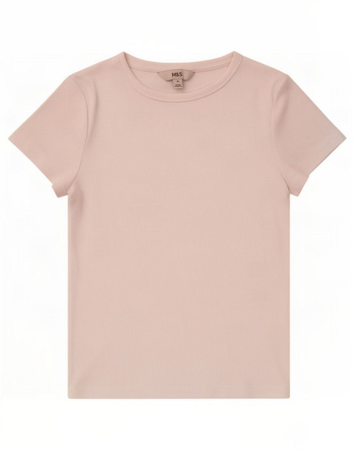 Marks & Spencer T-shirt top til kvinder DK 10 Small White