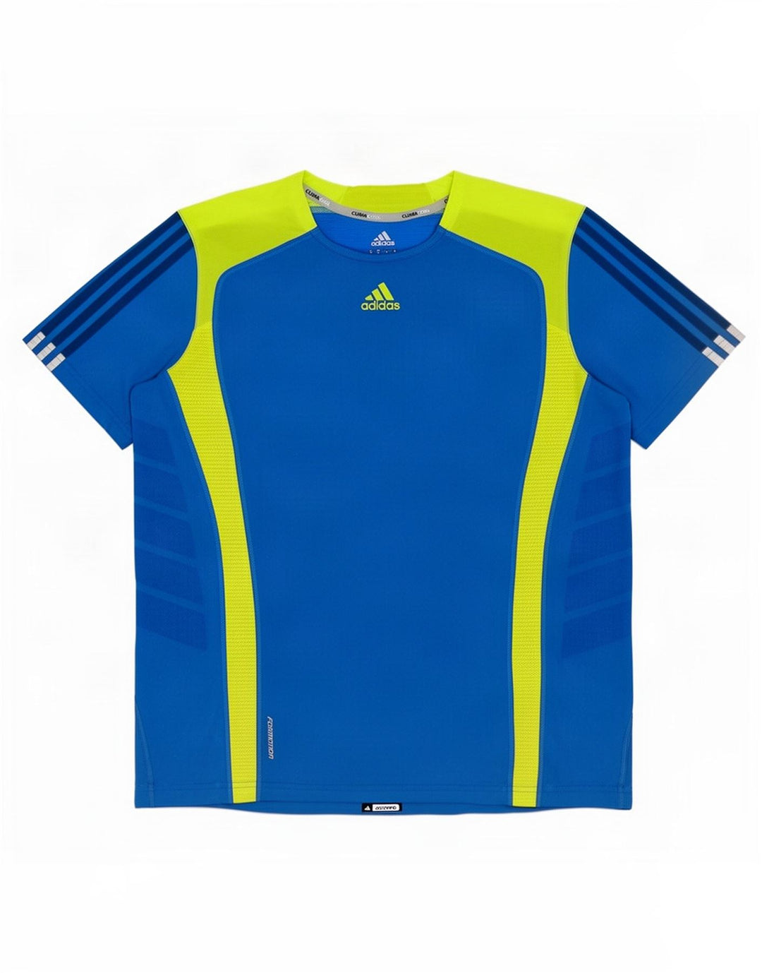 Adidas Herre Climacool T-Shirt Top Medium Blue Colourblock