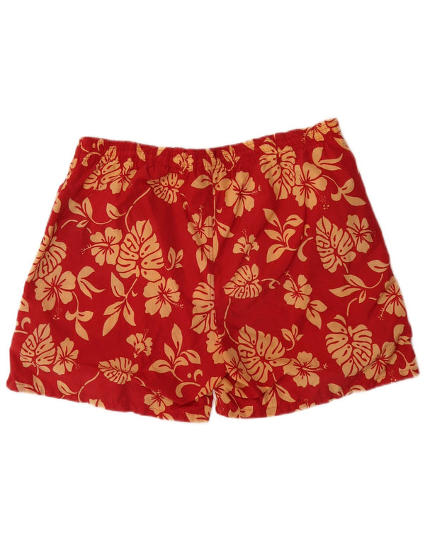 Gant Badeshorts til mænd Medium rød blomstret nylon